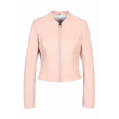 Freaky Nation Women's Leather Jacket Sparkling Future Pink In Neutral