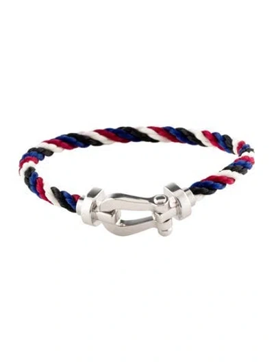 Pre-owned Fred 18k Cord Large Force 10 Bracelet In Multi