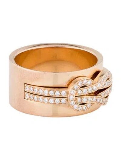 Pre-owned Fred 18k Diamond Chance Infinie Ribbon Band In Multi