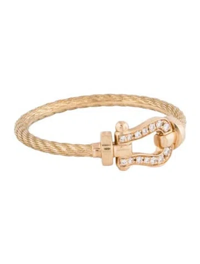 Pre-owned Fred 18k Diamond Force 10 Ring In Multicolor
