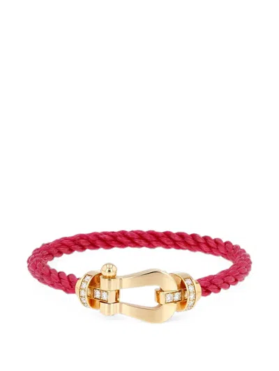 Pre-owned Fred 2020s Force 10 Diamond Bracelet In Gold