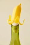Fred & Friends Banana Bottle Stopper In Sun Yellow At Urban Outfitters In Multi