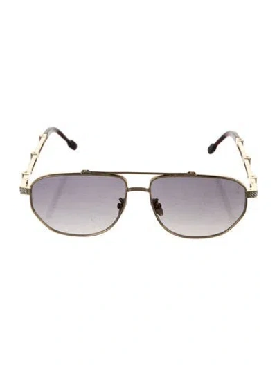 Pre-owned Fred Aviator Gradient Sunglasses In Gold