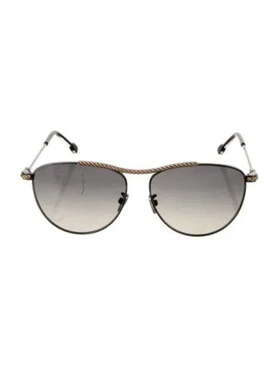 Pre-owned Fred Aviator Gradient Sunglasses W/ Tags In Silver