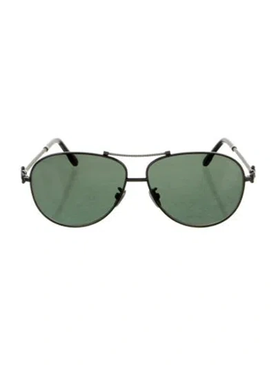 Pre-owned Fred Aviator Tinted Sunglasses W/ Tags In Black