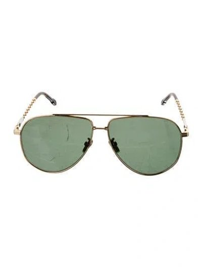 Pre-owned Fred Aviator Tinted Sunglasses W/ Tags In Gold