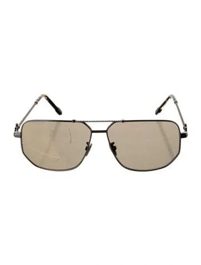 Pre-owned Fred Aviator Tinted Sunglasses W/ Tags In Silver