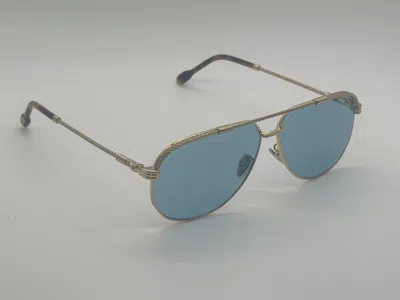 Pre-owned Fred Brand  Sunglass Fg40024u 30v Gold W/blue Lens 60-11-150mm