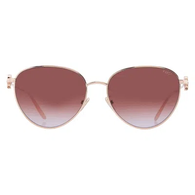 Fred Brown Blue Cat Eye Ladies Sunglasses Fg40031u-cl 33f 56 In Pink