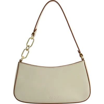 Fred By Fred Segal Medium Shine Leather Shoulder Bag In Off White