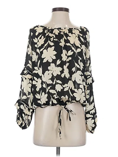 Pre-owned Fred David 3/4 Sleeve Blouse In Black