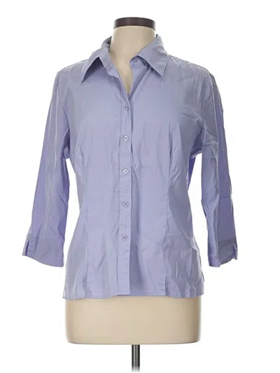 Pre-owned Fred David 3/4 Sleeve Blouse In Blue