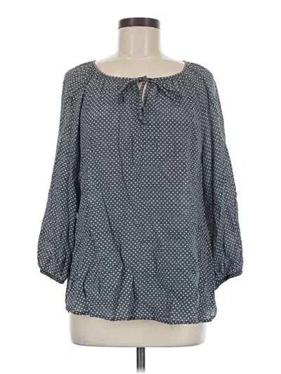 Pre-owned Fred David 3/4 Sleeve Blouse In Gray