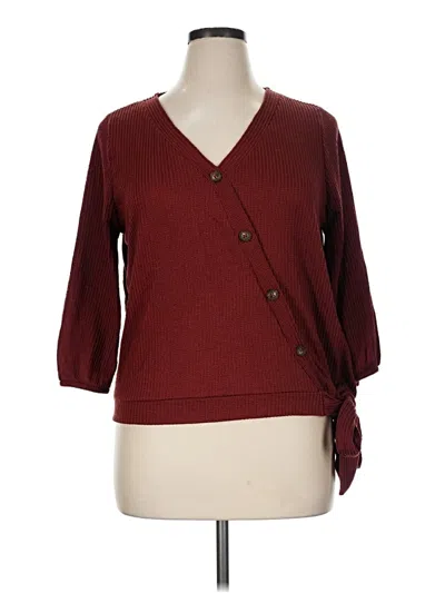 Pre-owned Fred David Cardigan Sweater In Burgundy