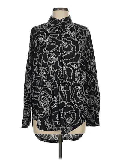Fred David Long Sleeve Blouse In Black
