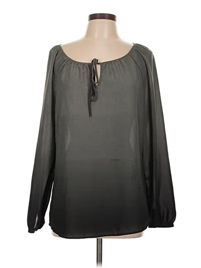Pre-owned Fred David Long Sleeve Blouse In Gray