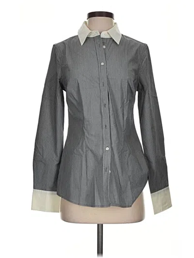 Pre-owned Fred David Long Sleeve Button Down Shirt In Gray