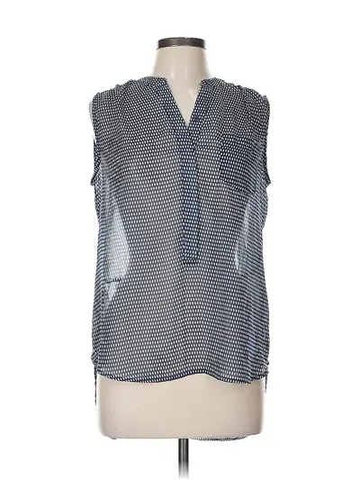 Pre-owned Fred David Sleeveless Blouse In Blue