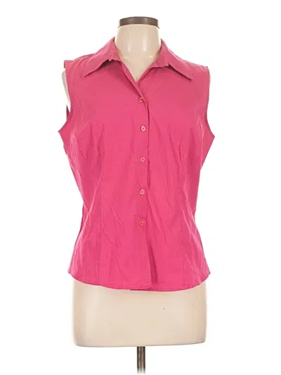 Pre-owned Fred David Sleeveless Blouse In Pink