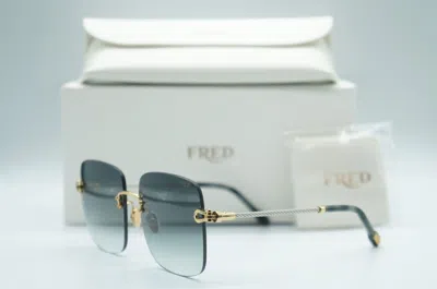Pre-owned Fred Fg 40005u 30p Rimless Black Gold Authentic Sunglasses Frames 56-15