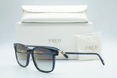 Pre-owned Fred Fg 40006i 92x Blue Tortoise Authentic Sunglasses Frames 54-19 In Gradoint Blue