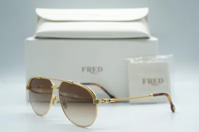 Pre-owned Fred Fg 40024u 30f Tortoise Gold Authentic Sunglasses Frames 60-11 In Brown