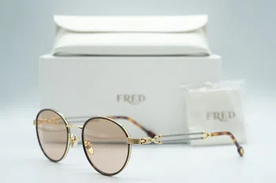 Pre-owned Fred Fg 40028u 30e Gold Tortoise Brown Authentic Sunglasses Frames 52-20
