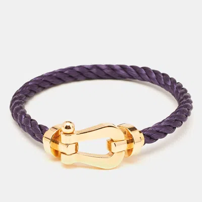 Pre-owned Fred Force 10 Cord 18k Yellow Gold Bracelet