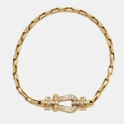 Pre-owned Fred Force 10 Diamonds 18k Yellow Gold Bracelet