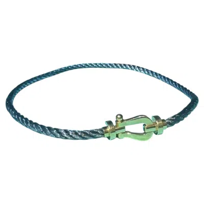 Pre-owned Fred Force 10 Large Double-loop Bracelet, Size 17 In Multi