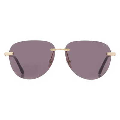 Fred Grey Round Men's Sunglasses Fg40053u 30a 58 In Purple