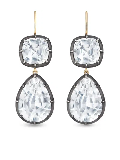 Fred Leighton 18kt Gold Double Topaz Drop Earrings
