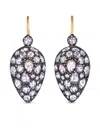 Fred Leighton 18kt Yellow Gold Diamond Bombe Inverted Teardrop Earrings In Gold