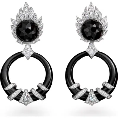 Fred Leighton Onyx, Black Jade & Diamond Coil Doorknocker Earrings In Platinum