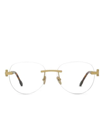 Fred Logo-engraved Glasses In White