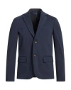 Fred Mello Man Blazer Midnight Blue Size 3xl Cotton, Polyamide, Elastane In Blue