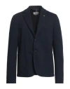 Fred Mello Man Blazer Midnight Blue Size L Polyester, Elastane In Blue