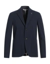 Fred Mello Man Blazer Midnight Blue Size Xl Cotton, Elastane In Blue