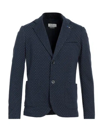 Fred Mello Man Blazer Midnight Blue Size Xl Polyester, Cotton, Polyamide, Elastane