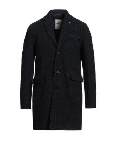 Fred Mello Man Coat Navy Size L Polyester, Wool