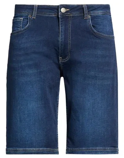 Fred Mello Man Denim Shorts Blue Size 40 Cotton, Elastane