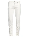 Fred Mello Man Jeans White Size 33 Cotton, Elastane In White
