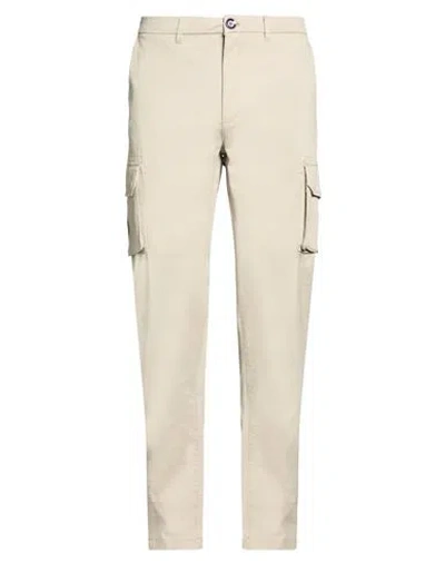 Fred Mello Man Pants Beige Size 36 Cotton, Elastane