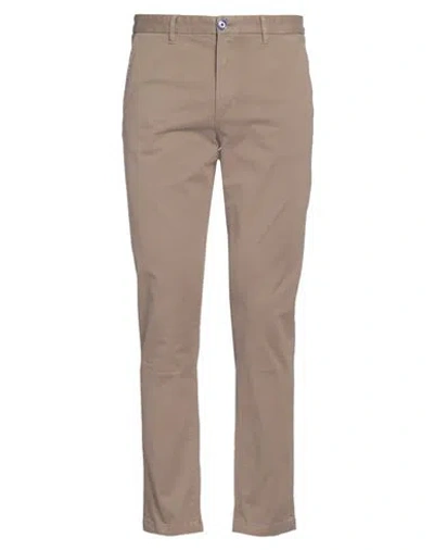 Fred Mello Man Pants Khaki Size 33 Cotton, Elastane In Brown