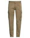 Fred Mello Man Pants Military Green Size 36 Cotton, Elastane