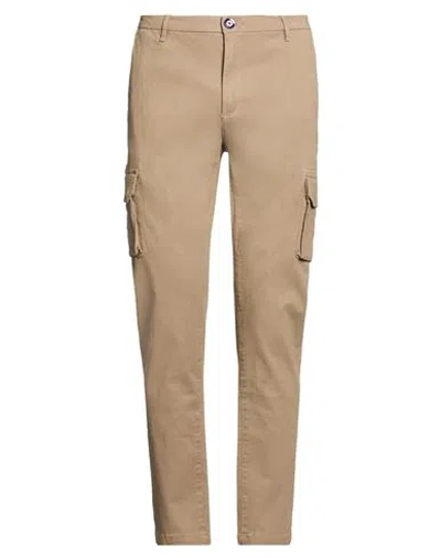 Fred Mello Man Pants Taupe Size 32 Cotton, Elastane In Grey