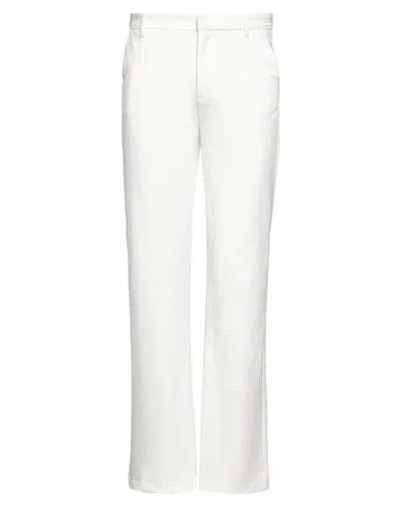 Fred Mello Man Pants White Size M Cotton, Polyester, Elastane