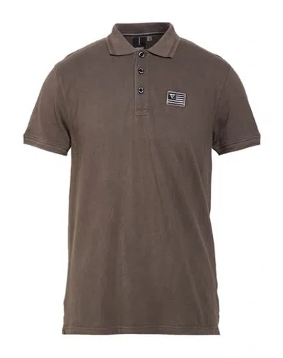 Fred Mello Man Polo Shirt Taupe Size M Cotton In Brown