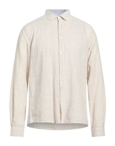 Fred Mello Man Shirt Beige Size 3xl Cotton In Neutral