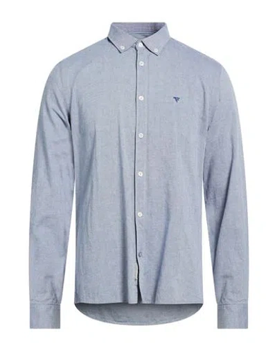 Fred Mello Man Shirt Blue Size L Cotton
